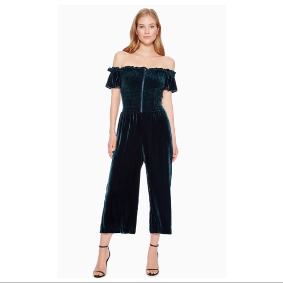 PARKER VELVET OFF-SHOULDER JUMPSUIT - Picture 6 of 8